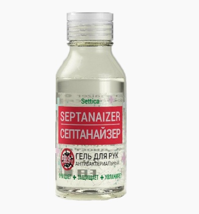 Косметический лосьон антисептик рук Septanaizer бесспиртовой 100 мл.