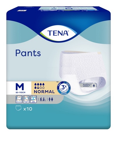 Подгузники для взрослых TENA Pants Normal 2 Medium 80-110 см 10 штук (7322541150727)