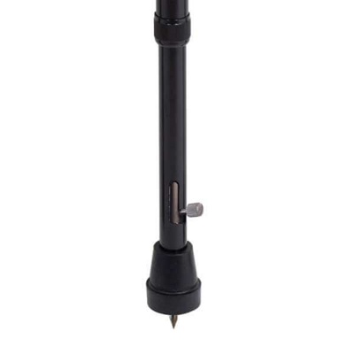 Трость телескопическая черная с Т-образной пластиковой ручкой с УПС