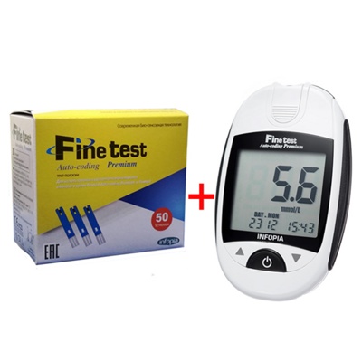 Глюкометр Finetest Premium (Файнтест Премиум) (Корея) + 50 тест-полосок