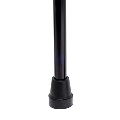Трость телескопическая черная с Т-образной деревянной ручкой с УПС - фото3