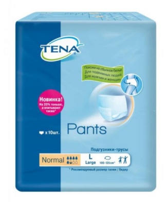 Подгузники-трусы для взрослых  TENA Pants Normal Large, 10 шт - фото